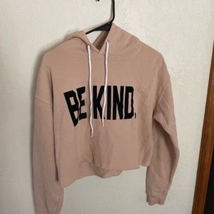 Custom crop “Be Kind” hoodie